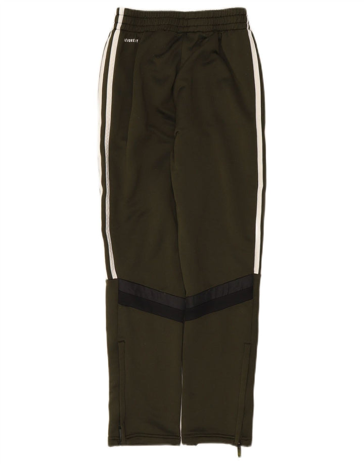 Chłopięce spodnie dresowe ADIDAS Aeroready 11-12 lat, zielone, z blokami kolorów