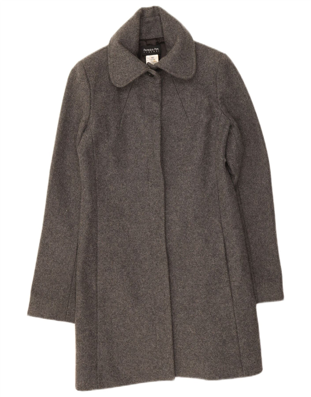 Płaszcz damski Patrizia Pepe IT 40 Small, szara wełna