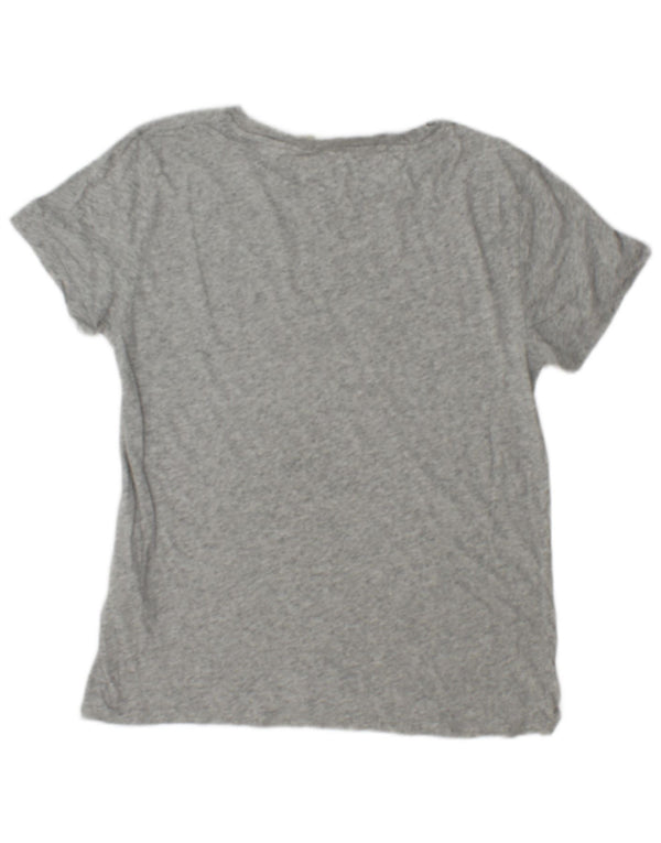 Levi's Womens Graphic T-Shirt Top UK 14 Medium Grey Flecked Cotton