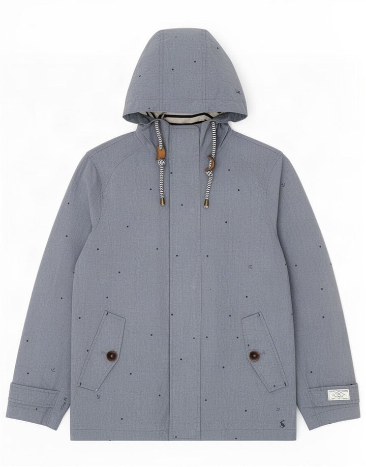 Damska kurtka wiatrówka Joules Oversized z kapturem UK 10 Small Blue Spotted