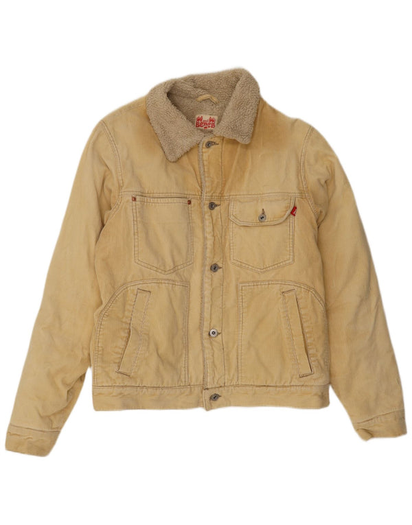 Męska kurtka sztruksowa Bench Sherpa UK 40, duża, beżowa, bawełniana