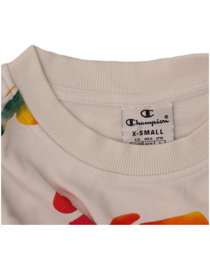 Damska bluza z grafiką typu oversize CHAMPION, UK 6 XS, biała