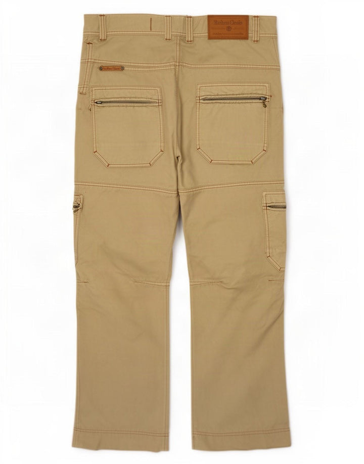 Męskie proste spodnie cargo Marlboro Classics W32 L34 Khaki Cotton