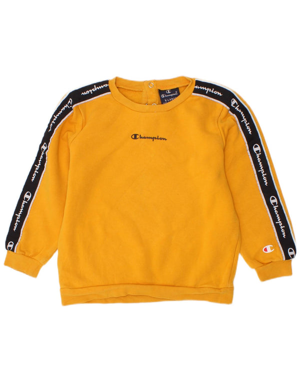 Chłopięca bluza z grafiką Champion, 2-3 lata, XL, żółty, blok kolorów