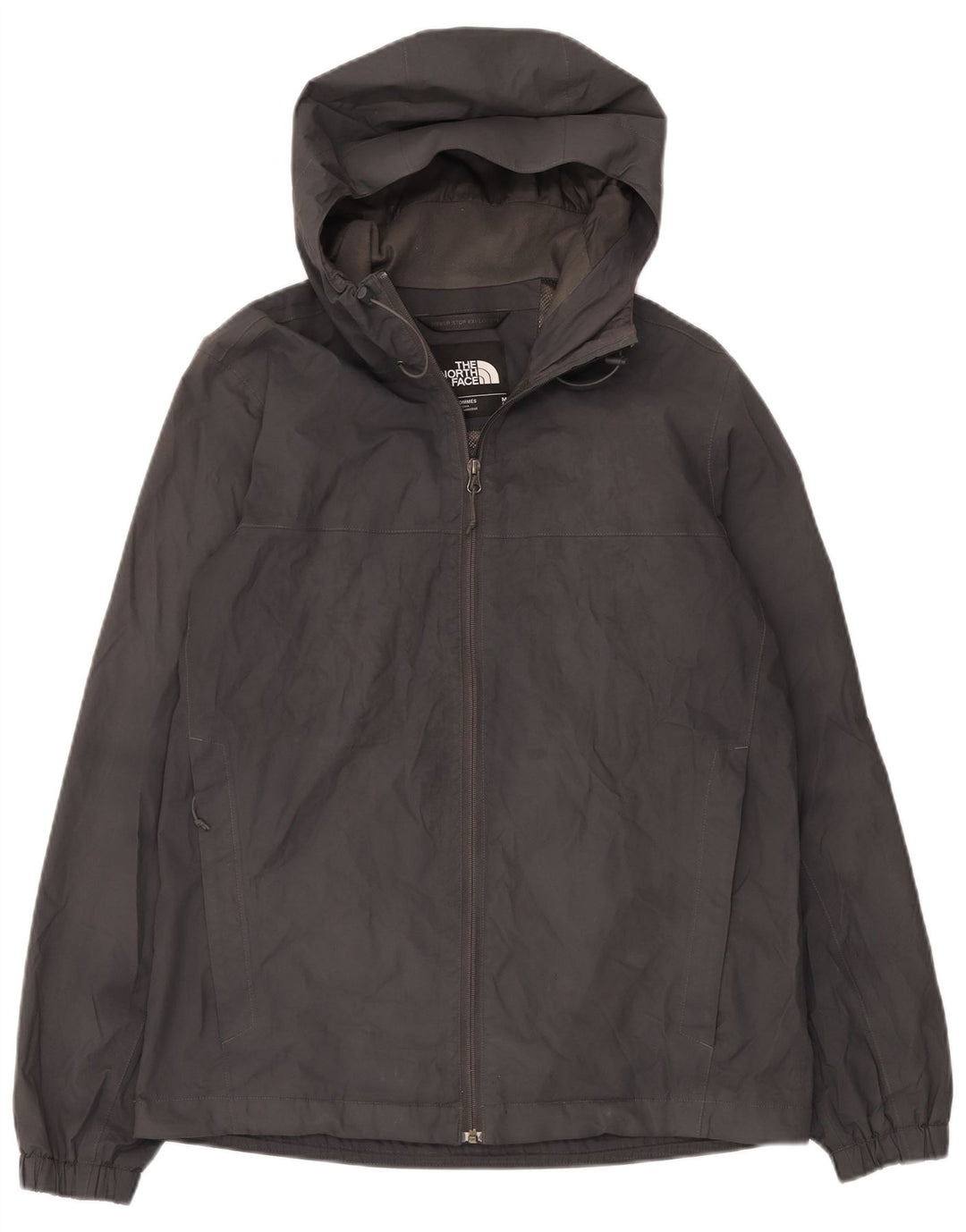 Męska kurtka przeciwdeszczowa z kapturem The North Face UK 38, średnioszary poliester