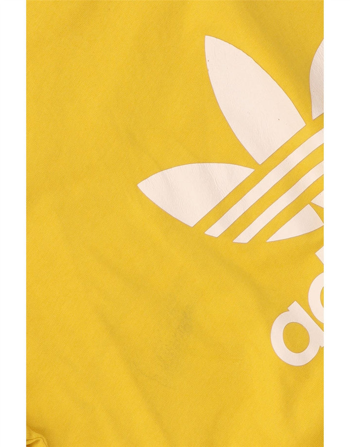 Męska koszulka z grafiką Adidas, średnia, żółta bawełna