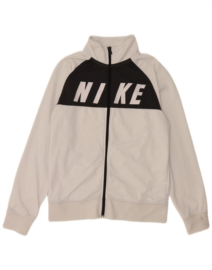 Męska bluza dresowa NIKE z grafiką, poliester w kolorze średniej bieli