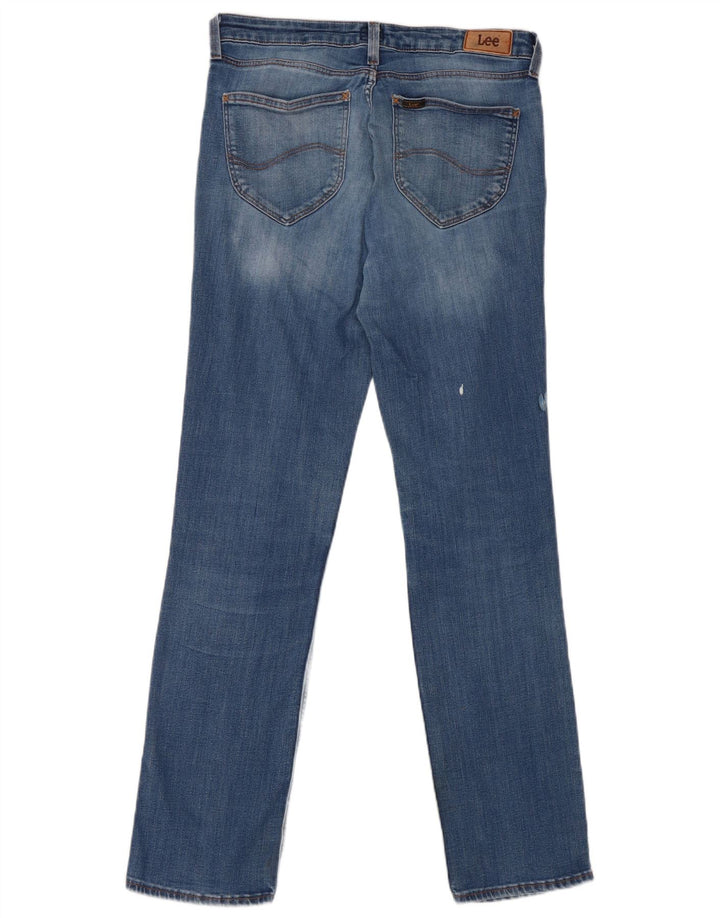 Damskie jeansy Lee Marion Straight W30 L31 Niebieskie bawełniane