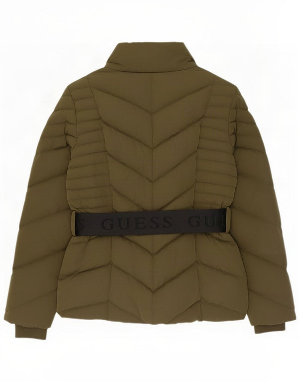 Damska wyściełana kurtka Guess Graphic UK 12, średni khaki, poliester