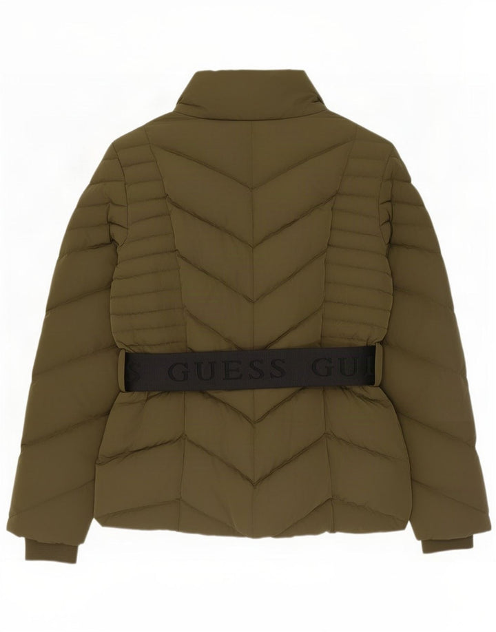 Damska wyściełana kurtka Guess Graphic UK 12, średni khaki, poliester