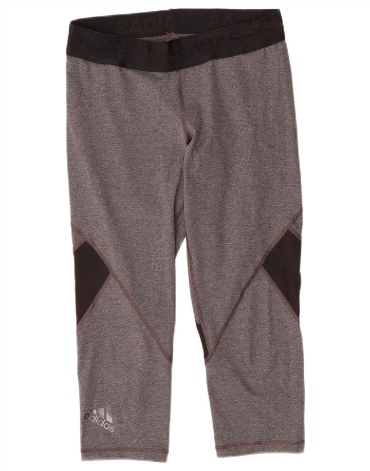 Damskie legginsy Adidas Climacool Capri UK 12/14 Średni szary, blok kolorów