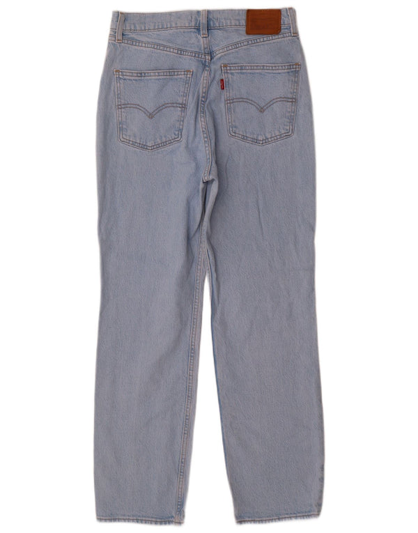 Damskie jeansy Levi's z wysokim stanem, wąskie, proste W28 L28, niebieska bawełna