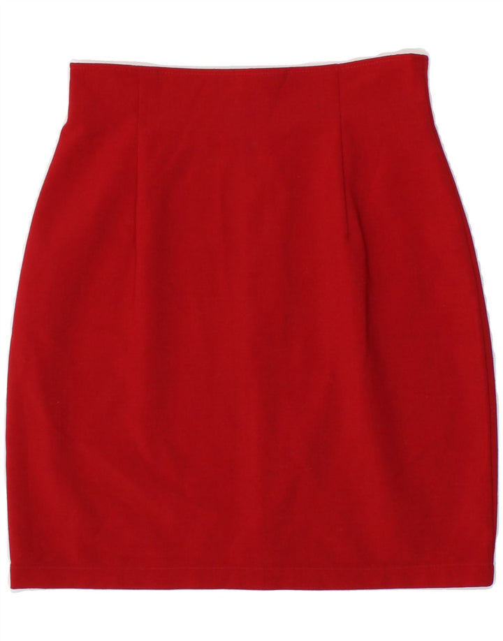 BENETTON Womens Pencil Skirt IT 40 Small W24 Red Polyester Vintage Benetton and Second-Hand Benetton from Messina Hembry 