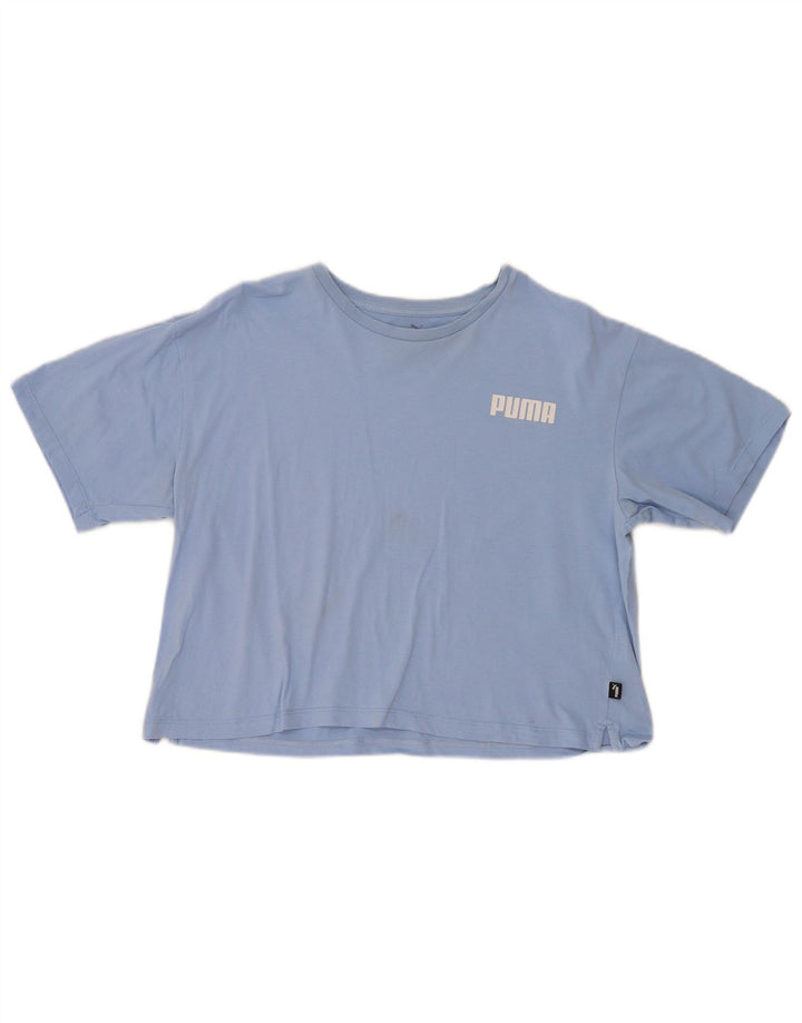 Damska koszulka Puma Crop Top UK 16, duża niebieska