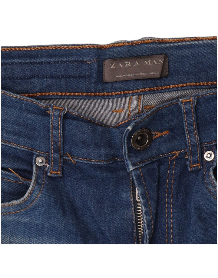 Męskie jeansy obcisłe Zara EU 38 Small W30 L30 Niebieskie