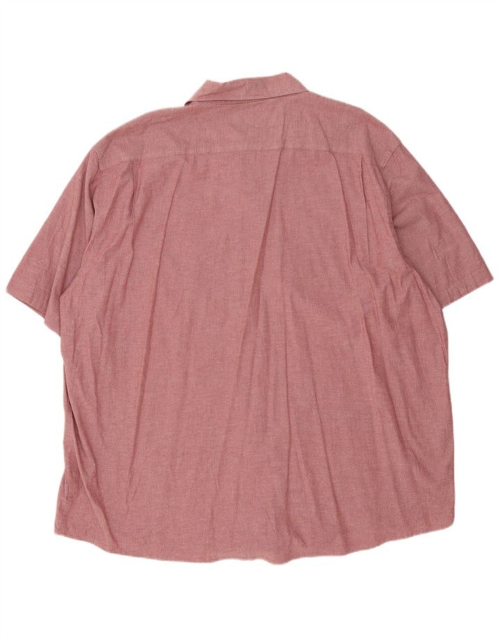 Koszula męska z krótkim rękawem Wrangler 2XL, różowa, bawełniana