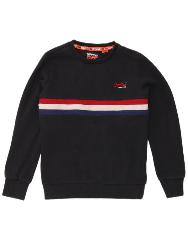 Męski sweter Superdry, bawełniany, w kolorze średniego granatu
