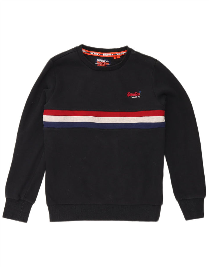 Męski sweter Superdry, bawełniany, w kolorze średniego granatu