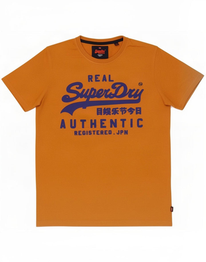 Męski T-shirt Superdry z grafiką, duży, pomarańczowy, bawełniany