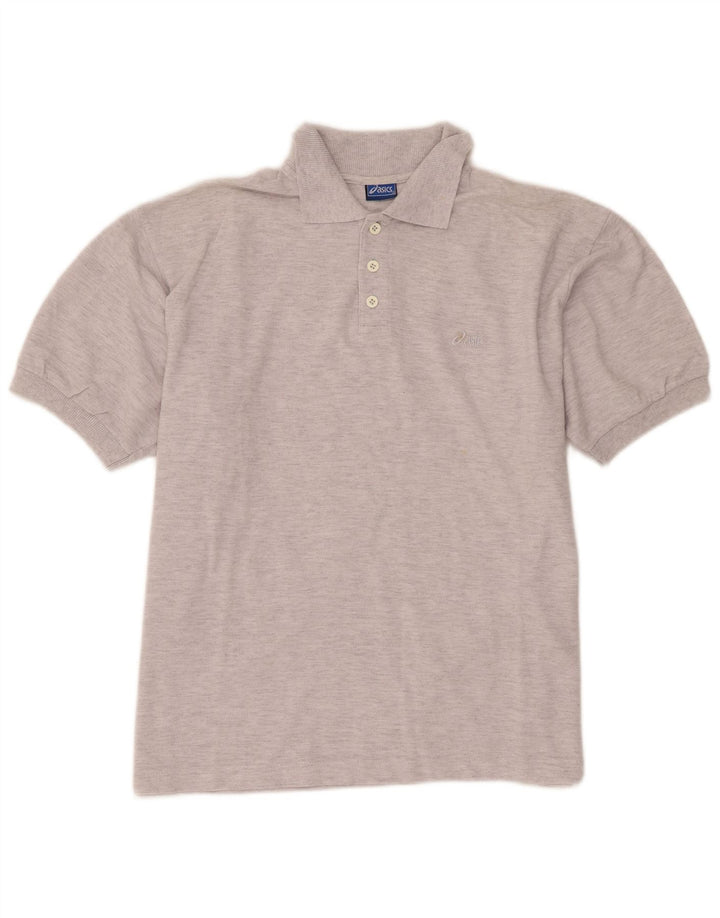 Męska koszulka polo Asics XL, szara, bawełniana w plamki