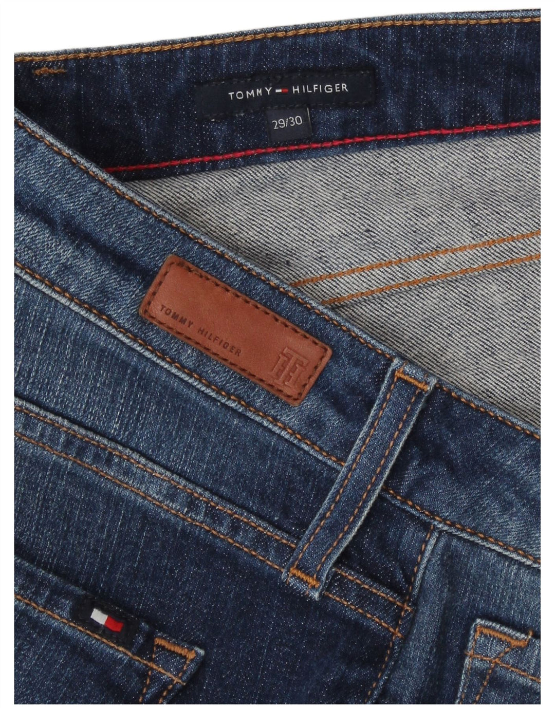 Damskie jeansy Slim Tommy Hilfiger W29 L30 Niebieskie bawełniane