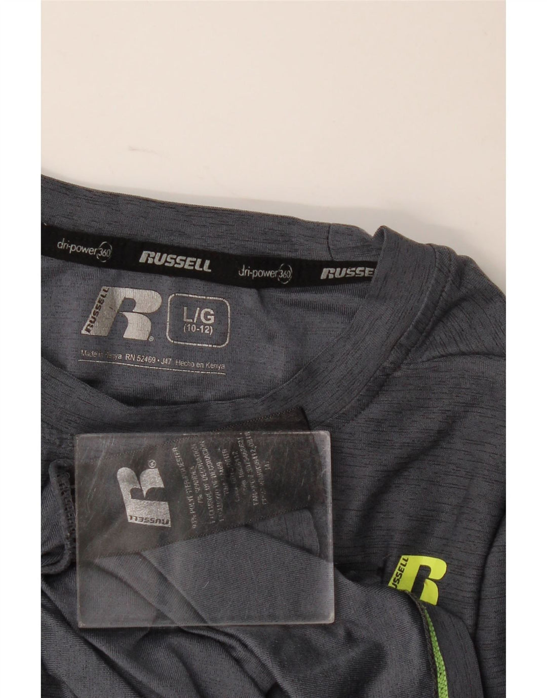 Chłopięca koszulka Russell Athletic Dri-Power z długim rękawem, duża, 10-11 lat, szara