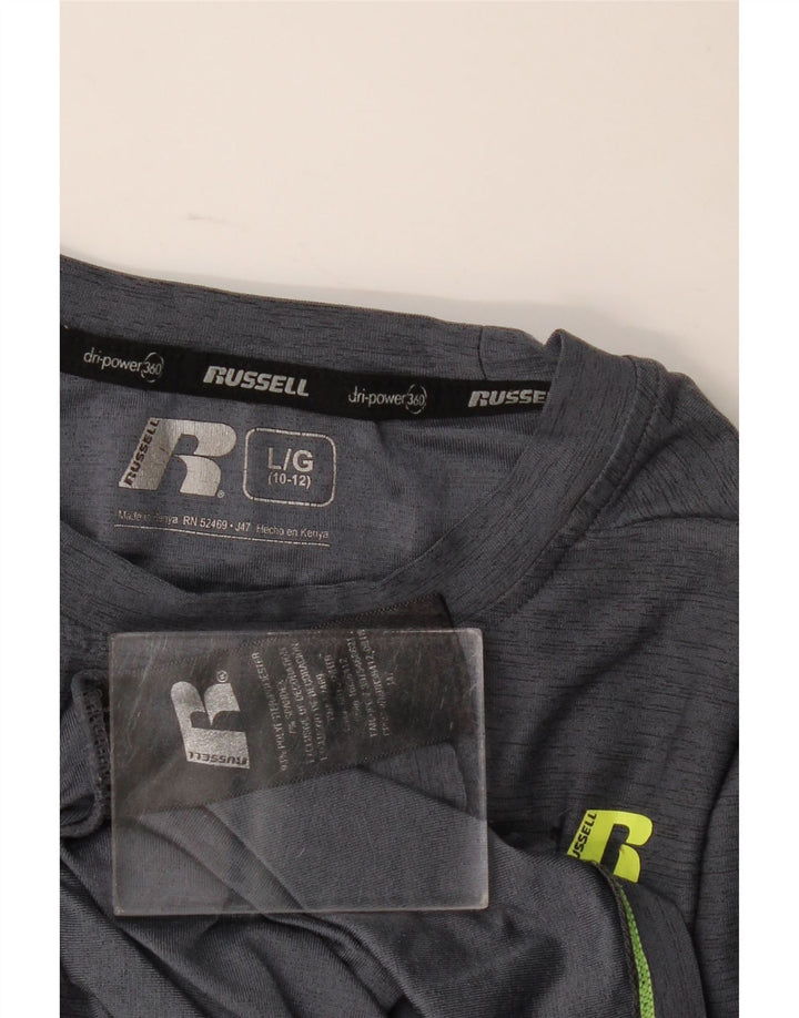 Chłopięca koszulka Russell Athletic Dri-Power z długim rękawem, duża, 10-11 lat, szara