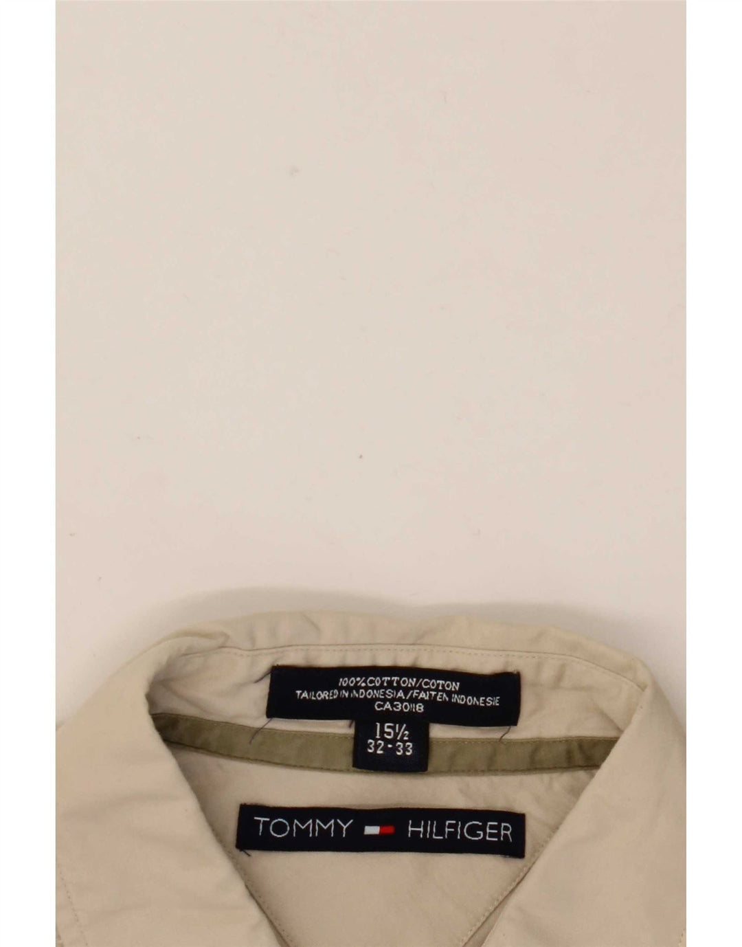 Koszula męska Tommy Hilfiger rozmiar 15 1/2 średniej beżowej bawełny