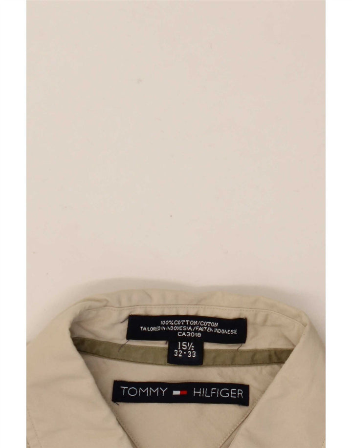 Koszula męska Tommy Hilfiger rozmiar 15 1/2 średniej beżowej bawełny