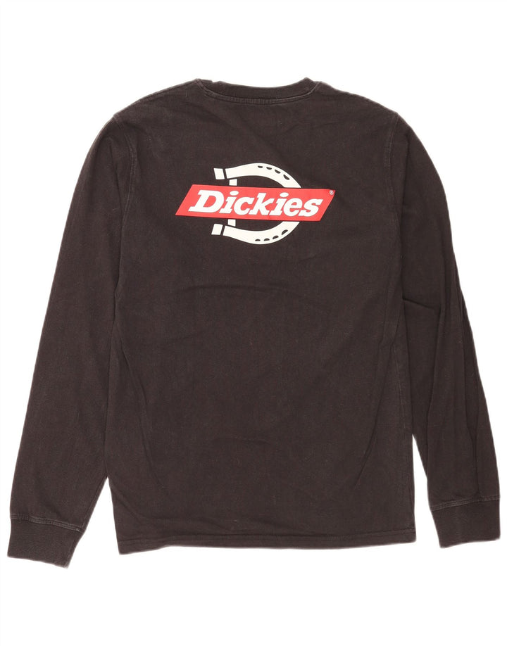 Męski graficzny top Dickies z długim rękawem, mały, czarny, bawełniany