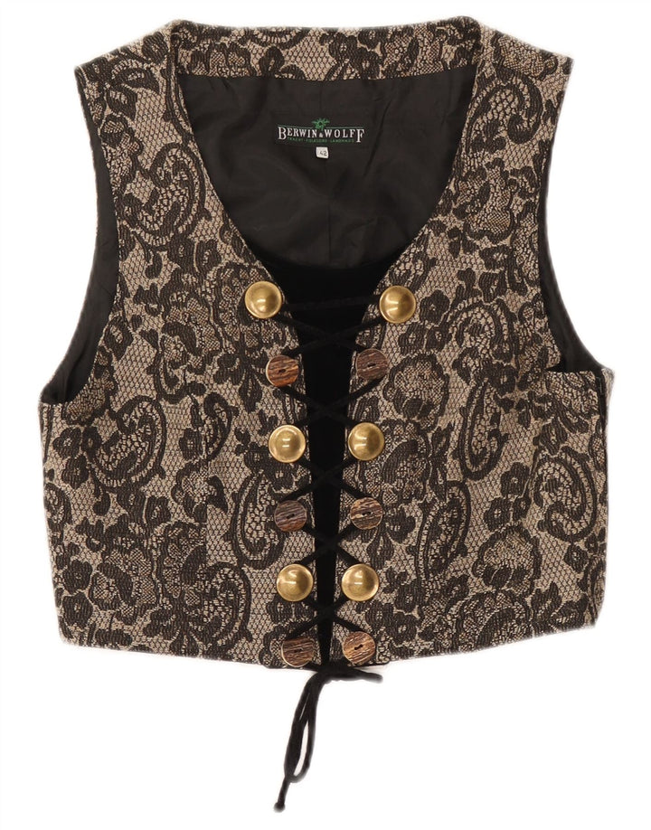 Damski gorset bez rękawów Berwin & Wolff IT 42 w kolorze średniego beżu w kwiaty