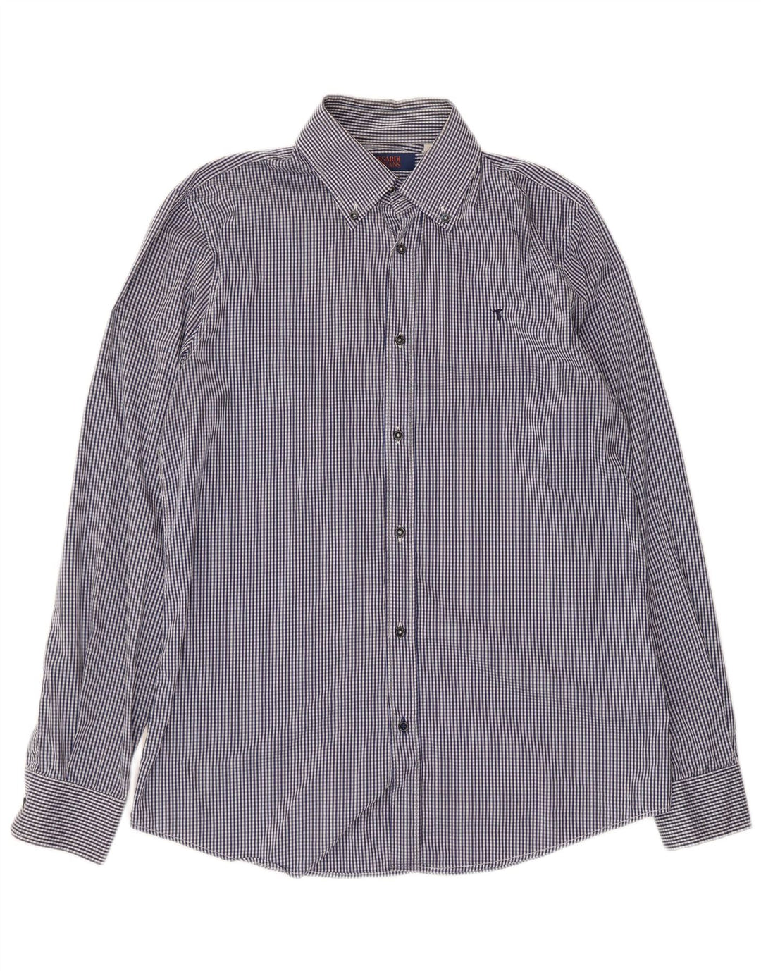 Koszula męska Trussardi Jeans, rozmiar 39, średnia niebieska bawełniana kratka