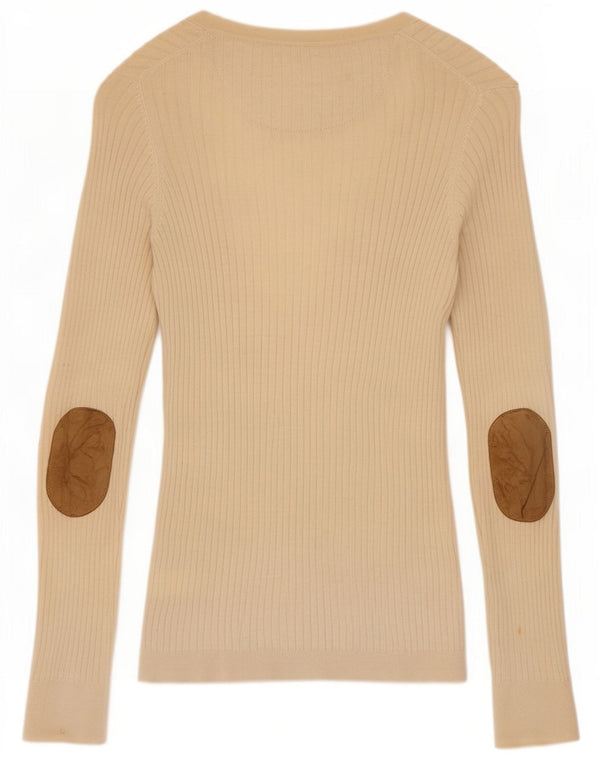 Sweter damski Massimo Dutti UK 14, bawełniany, w kolorze średniego beżu