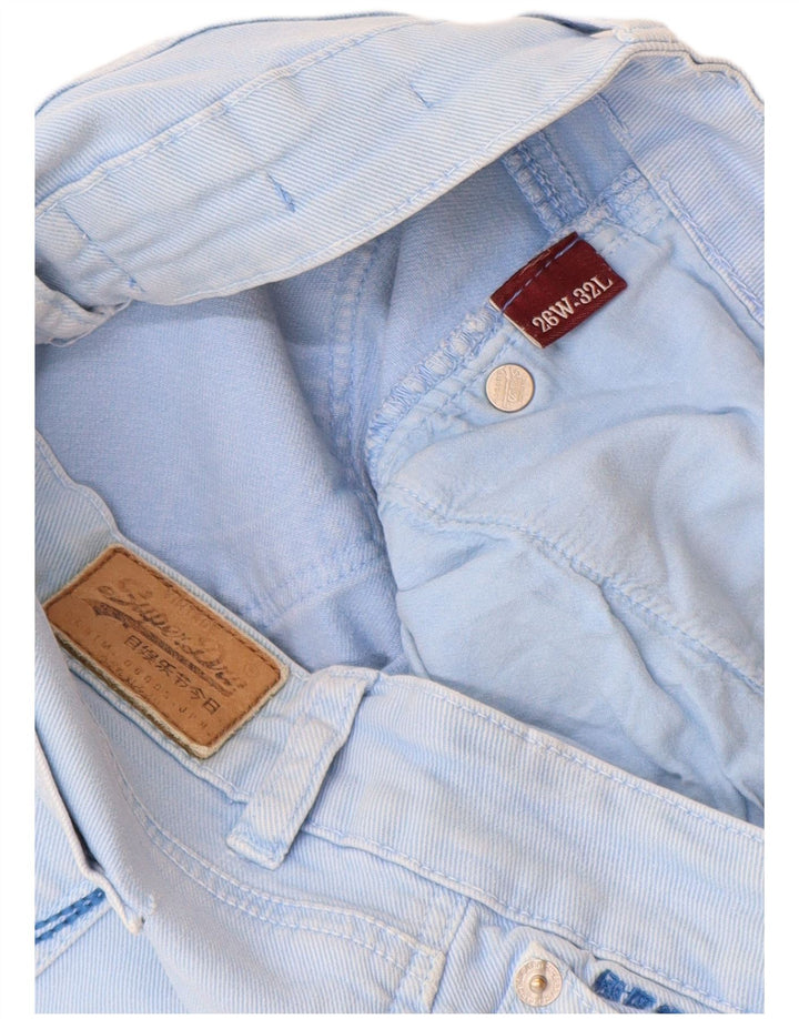 Damskie super obcisłe dżinsy Superdry W26 L27 Niebieskie