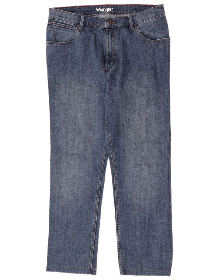 Męskie proste dżinsy Wrangler W36 L29 Niebieskie bawełniane