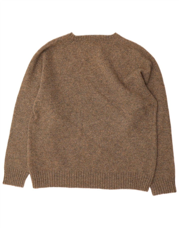 Męski sweter z okrągłym dekoltem Kappa XL, wełniany beżowy