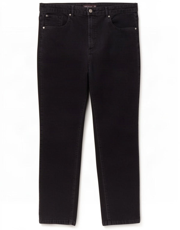 Marks & Spencer Damskie sztruksowe spodnie z wysokim stanem UK 18 XL W38 L27 Granatowe B