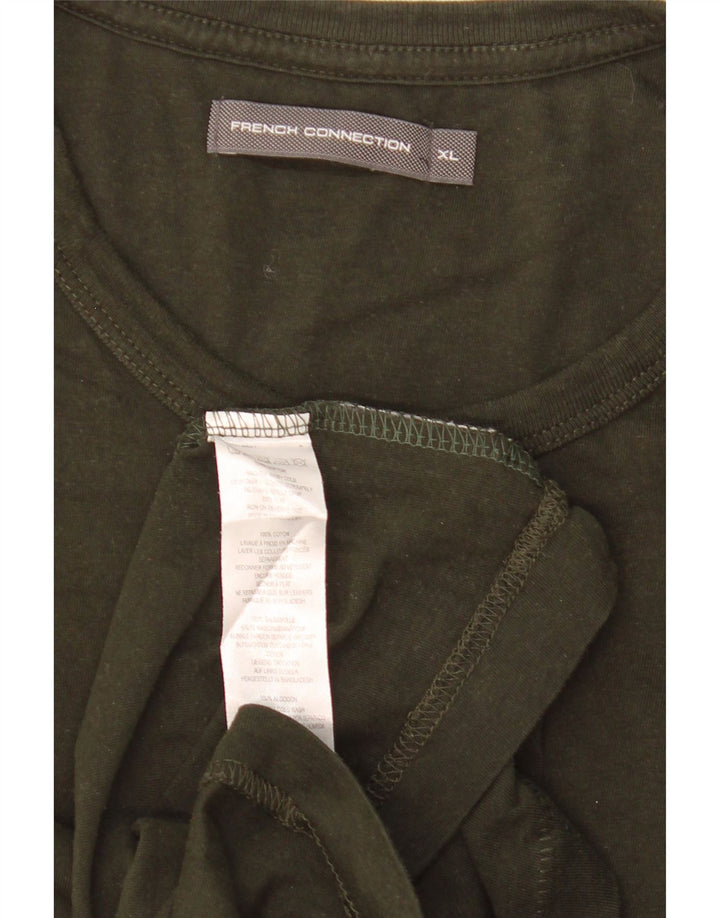 T-shirt męski FRENCH CONNECTION Top XL, bawełniany khaki