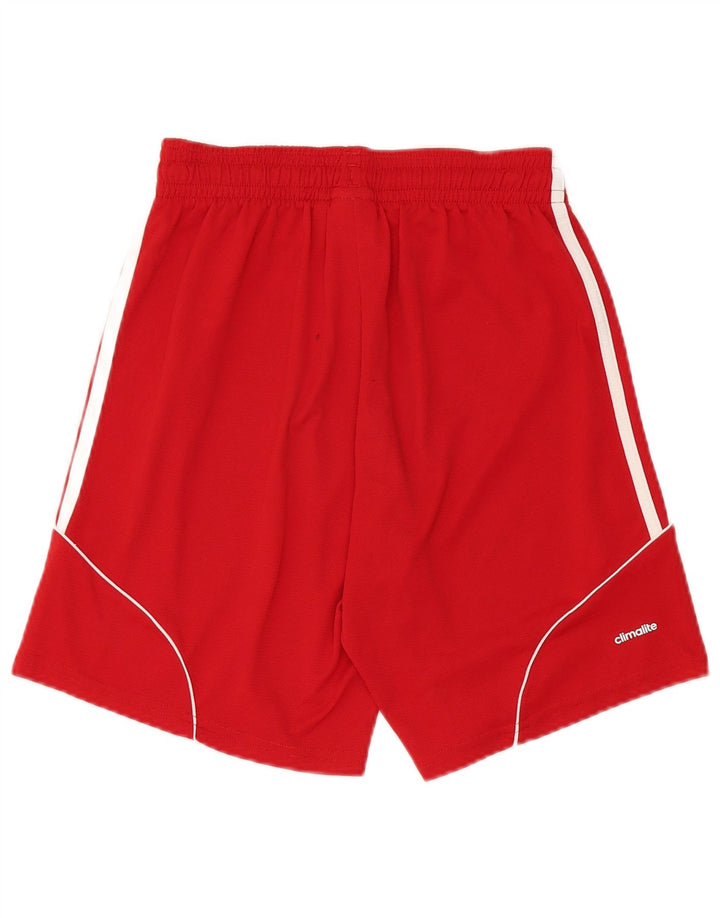 Męskie spodenki sportowe Adidas Climalite, małe, czerwone, poliestrowe