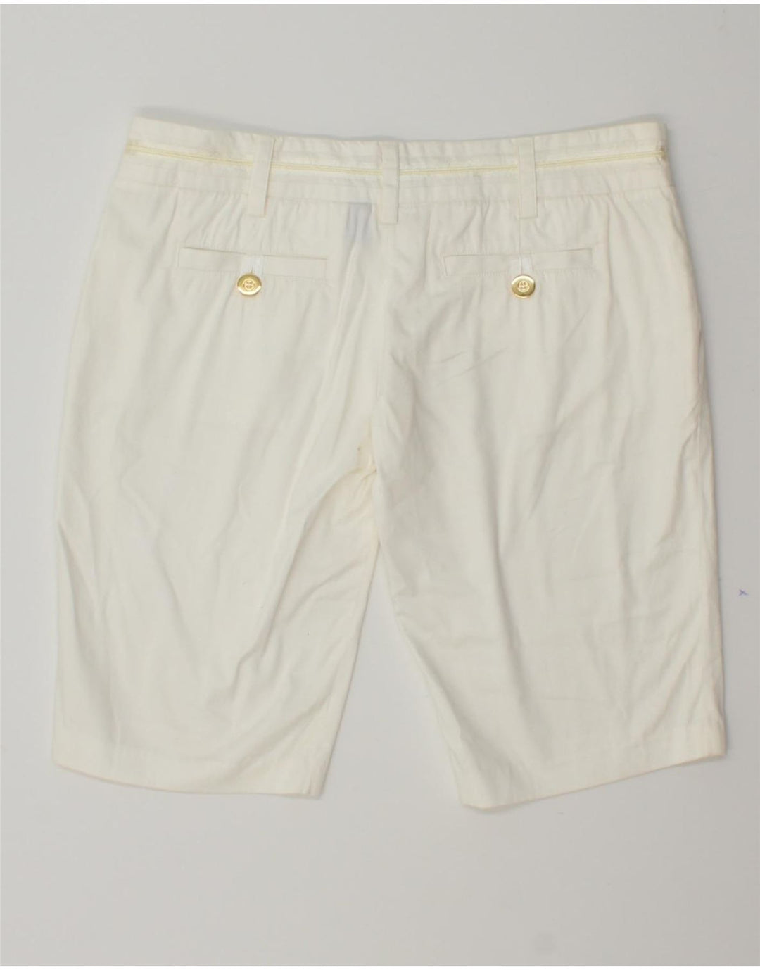 VINTAGE Womens Chino Shorts W30 Medium White Cotton Vintage Vintage and Second-Hand Vintage from Messina Hembry 