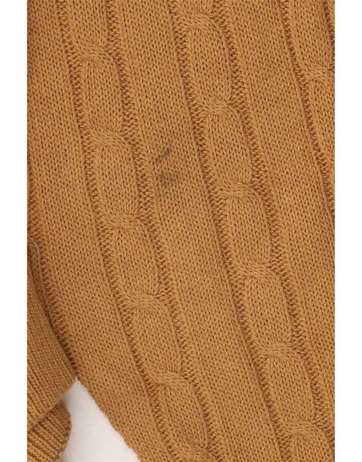 Męski sweter Herman z dekoltem w kształcie litery V, XL, brązowy, bawełniany