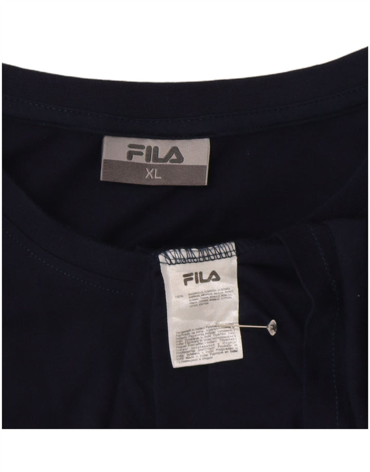 T-shirt męski Fila Top XL, granatowy, bawełniany