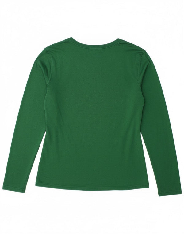 Damska koszulka Nike Dri Fit z długim rękawem, UK 14, średni zielony poliester