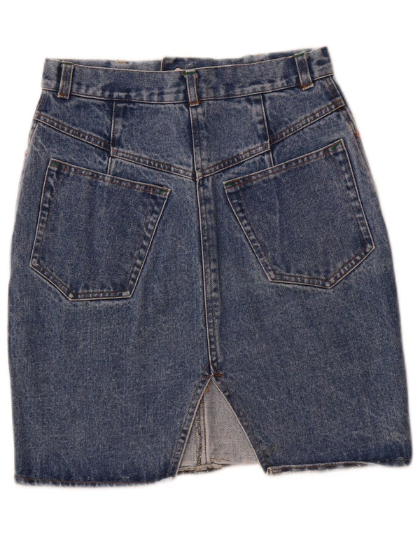 Damska spódnica dżinsowa z wysokim stanem St. Georges IT 44 Medium W26 Niebieska bawełna