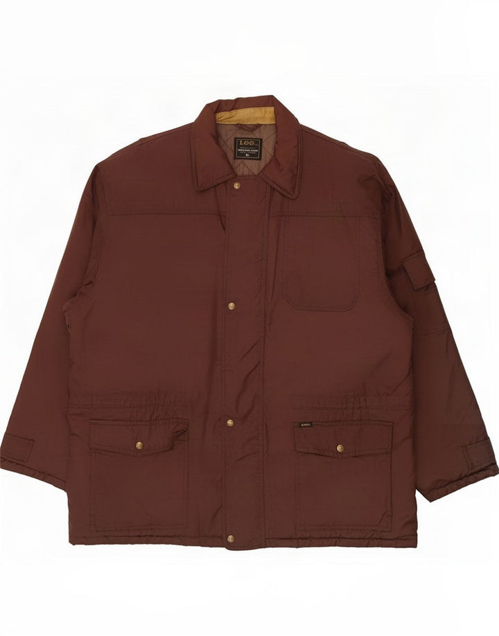 Męska ocieplana kurtka Lee UK 42 XL, brązowy nylon