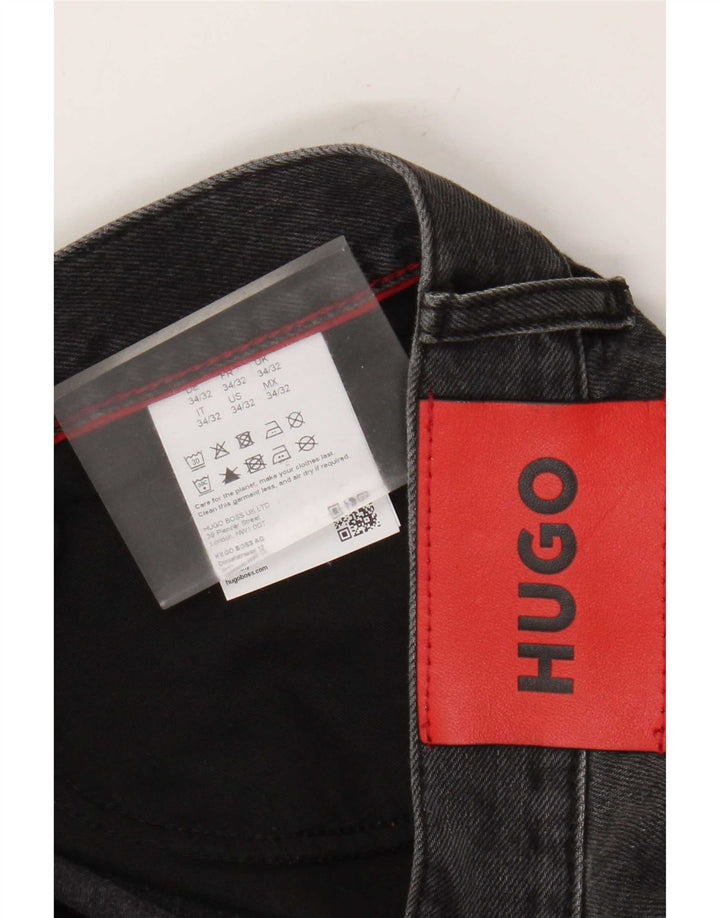 Męskie jeansy Hugo Boss w trudnej sytuacji W34 L27 Szara bawełna