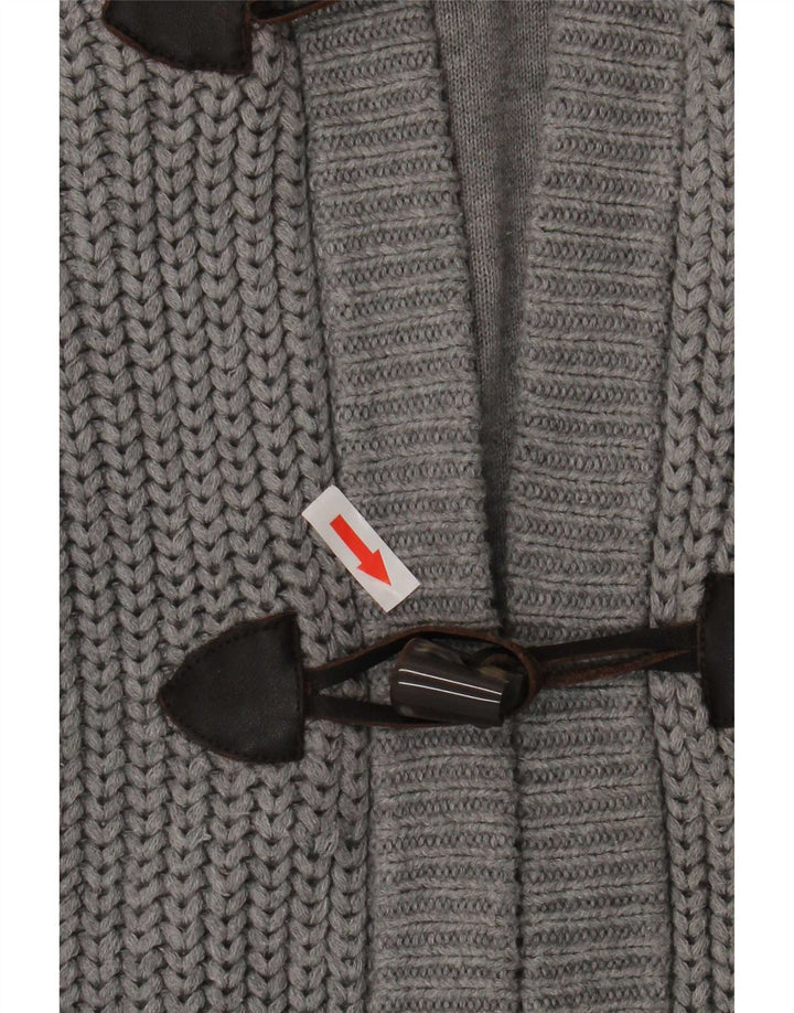 Męski sweter rozpinany Tommy Hilfiger z kapturem, średnioszary, bawełniany