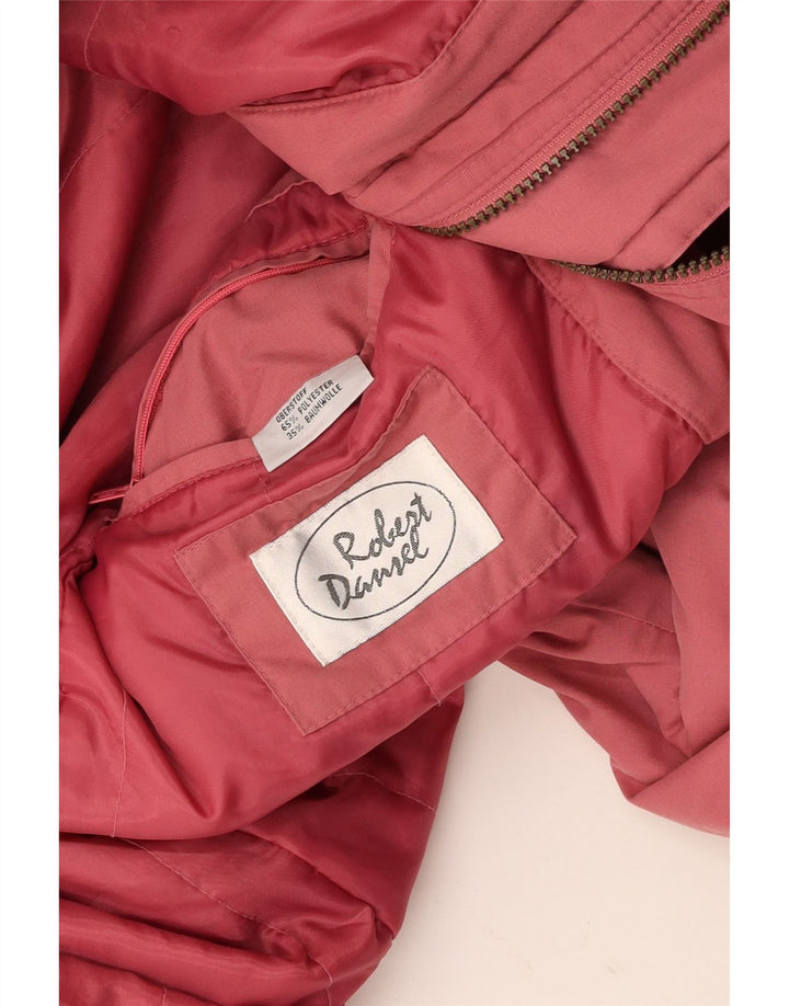 Damski trencz oversize VINTAGE UK 16, duży, różowy, poliester