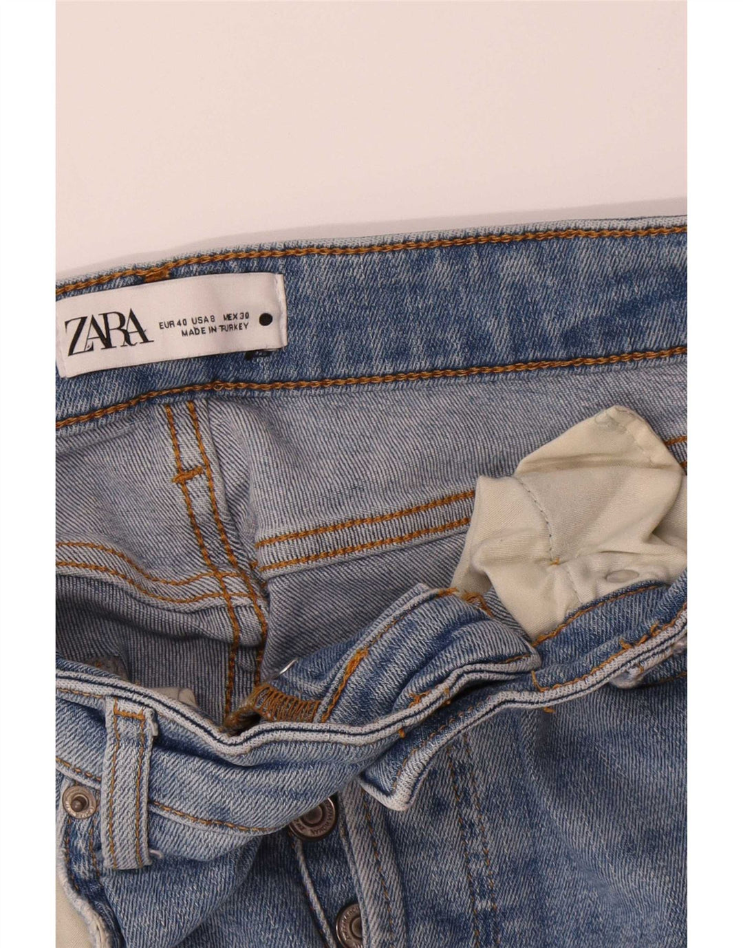 Damskie proste dżinsy Zara EU 40 Medium W30 L26 Niebieskie