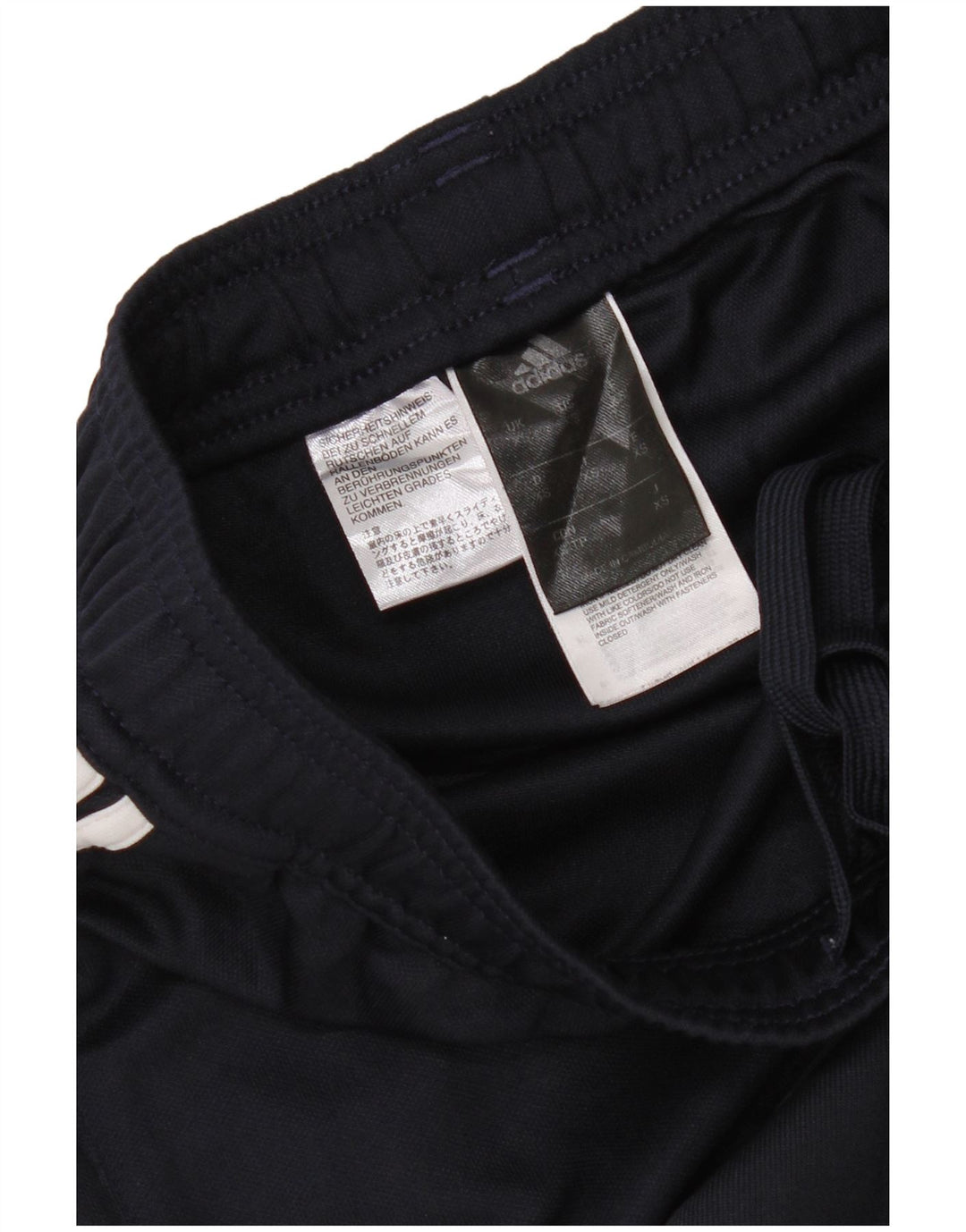 Damskie spodnie dresowe Adidas UK 4 XS Granatowe, poliestrowe